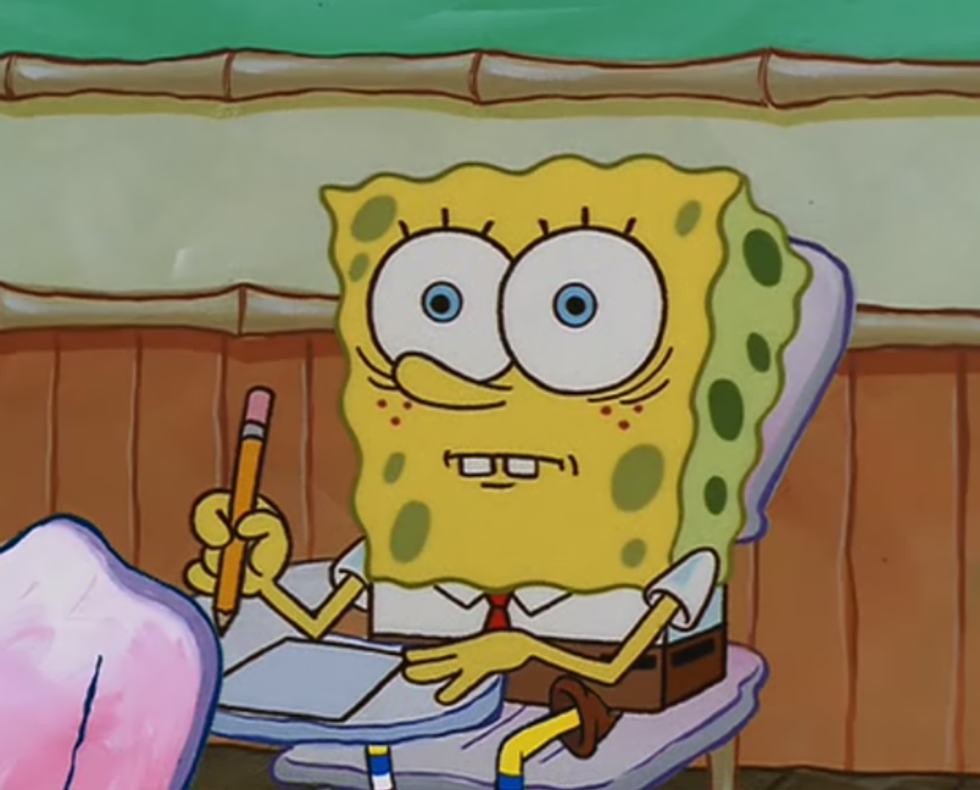 The Beginning Of The School Year Vs. The End As Told By SpongeBob