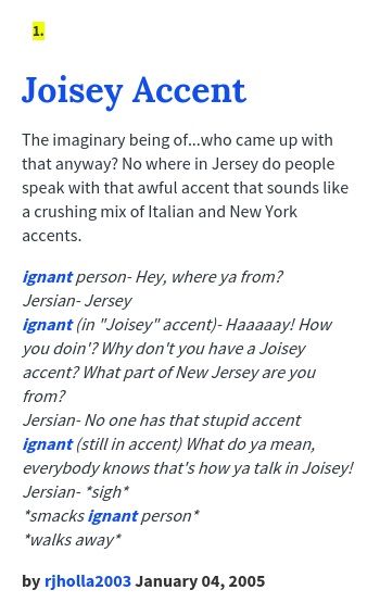 jersey accent words