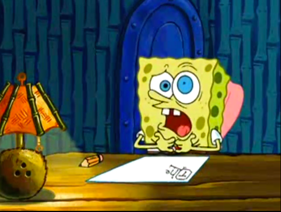 Spongebob writing essay picture