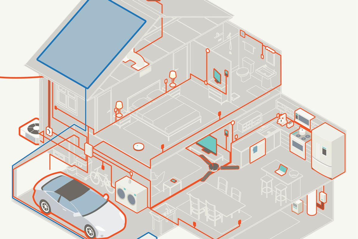 an illustration of a smart home