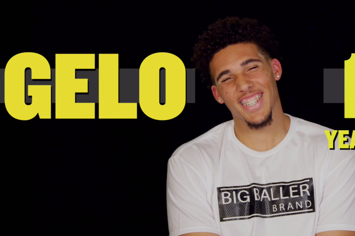 A Smiling LiAngelo Ball in Ball In The Family Intro
