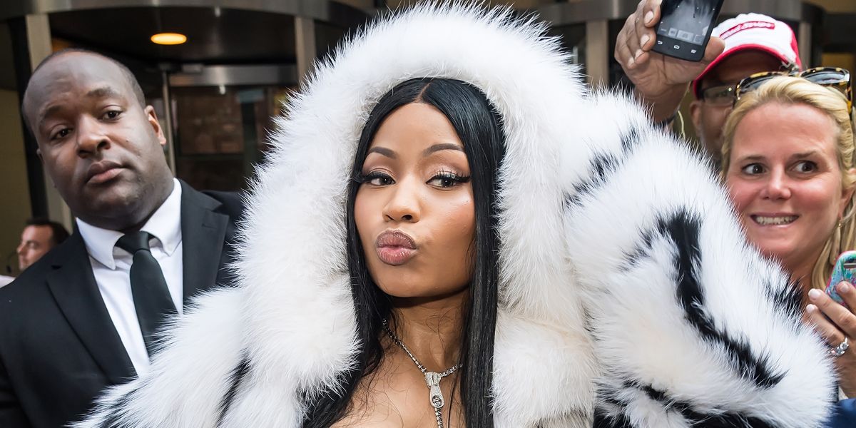 Nicki Minaj Doesn't Play, Wears Fur to NYFW Despite 80-Degree Heat