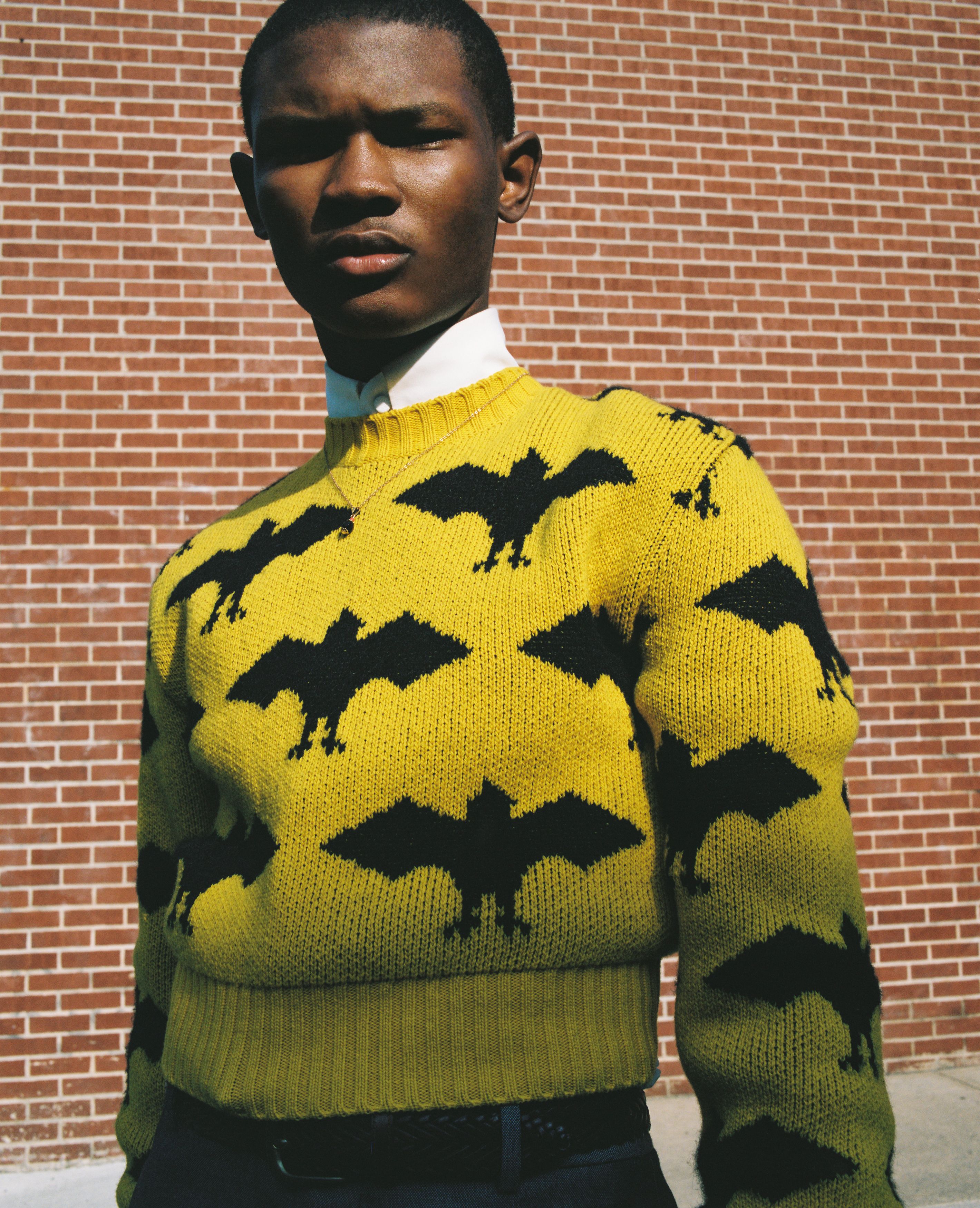 Gucci yellow bat on sale sweater