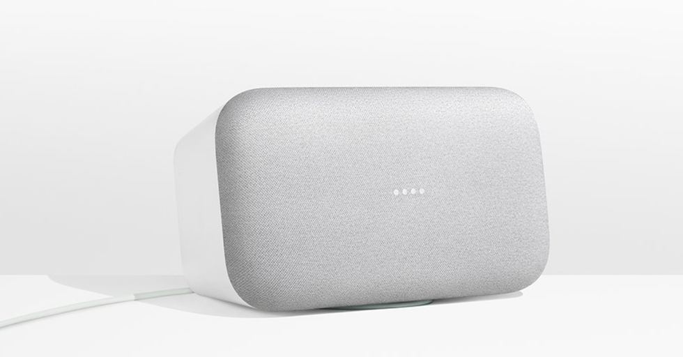 The C by GE light bulbs can work with any Google Home device, including the Google Home Max, pictured here