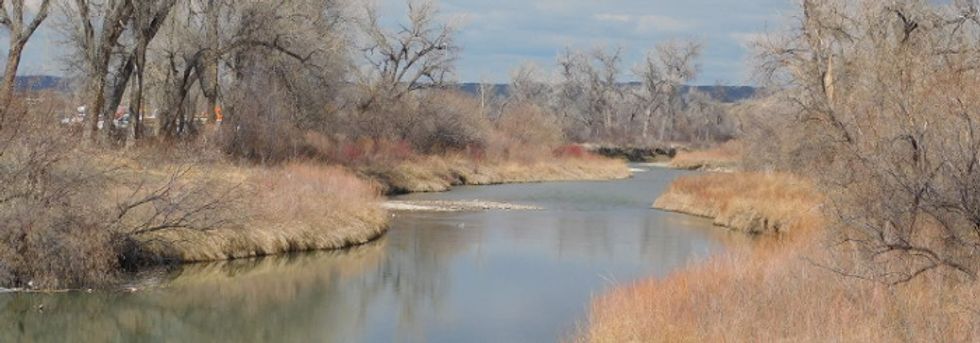 A river near Crow Agency, Montana