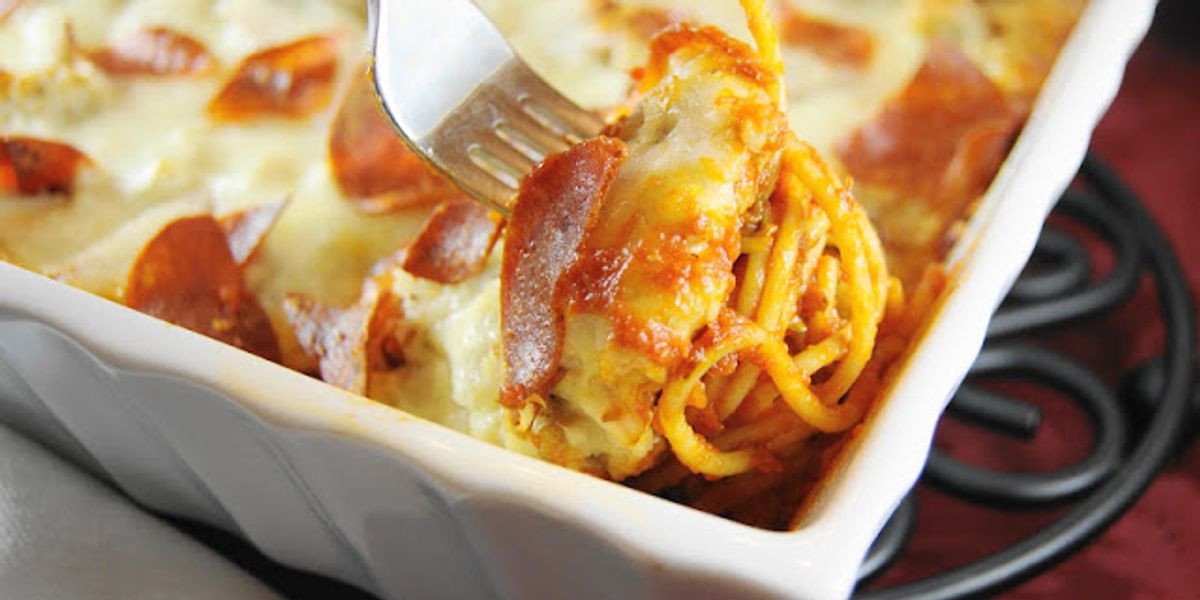 Pizza Spaghetti Bake My Recipe Magic