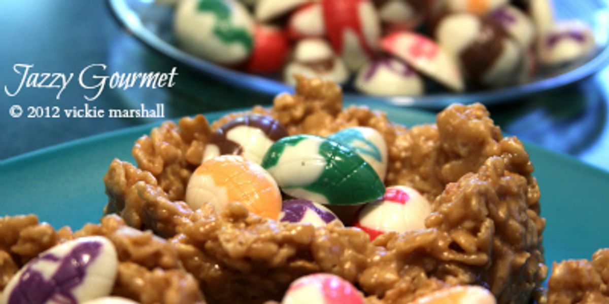 Peanut Butter Caramel Chewy Easter Egg Nests My Recipe Magic