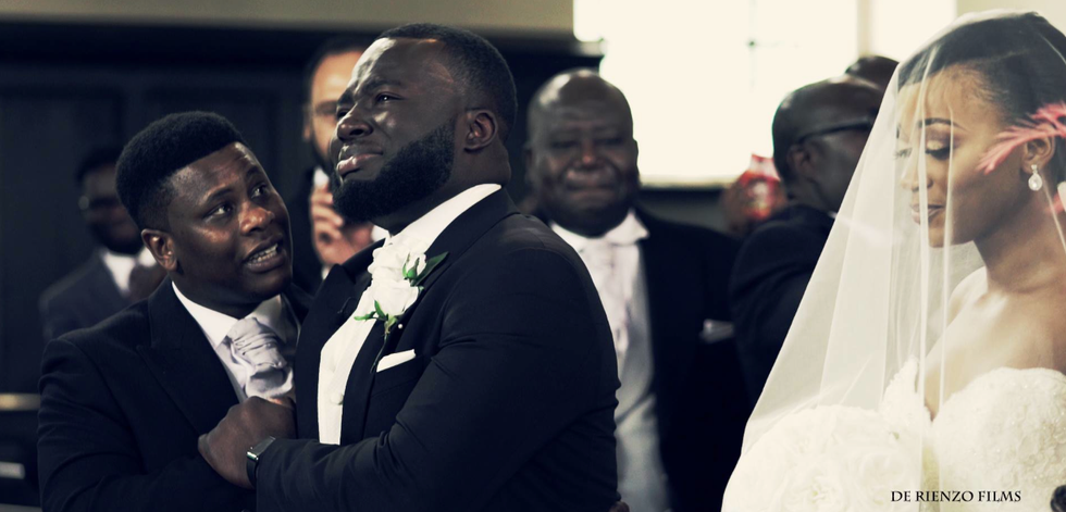 The Story Behind A Groom's Emotional Reaction to His Bride Has The Whole Internet In The Feels