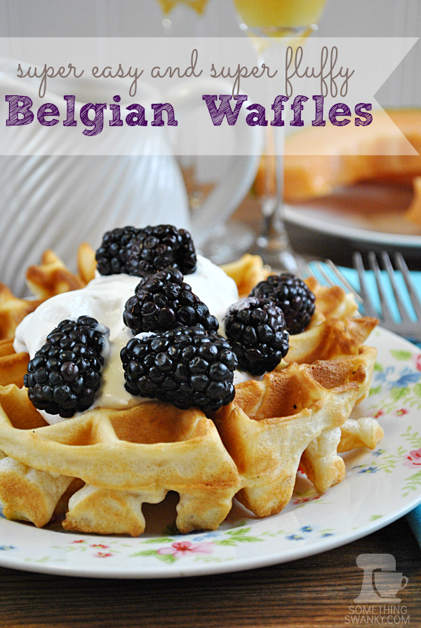 Easy and Fluffy Belgian Waffles Recipe - Something Swanky