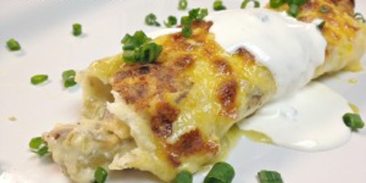 Creamy Green Chili Chicken Burritos My Recipe Magic