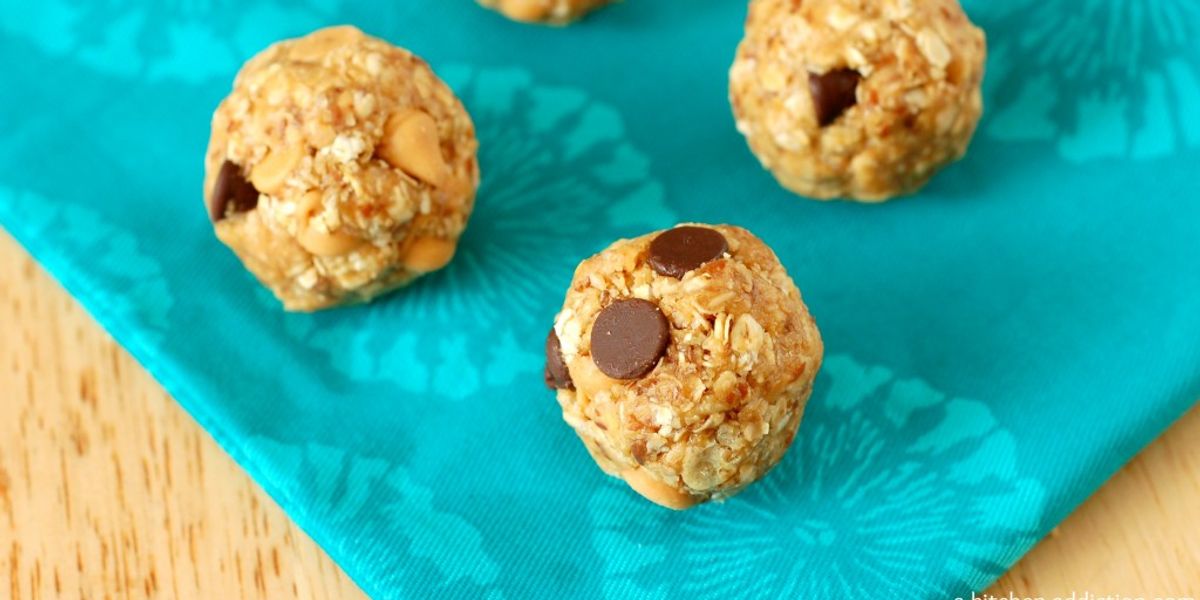 Peanut Butter & Dark Chocolate Chip No Bake Granola Bites My Recipe Magic