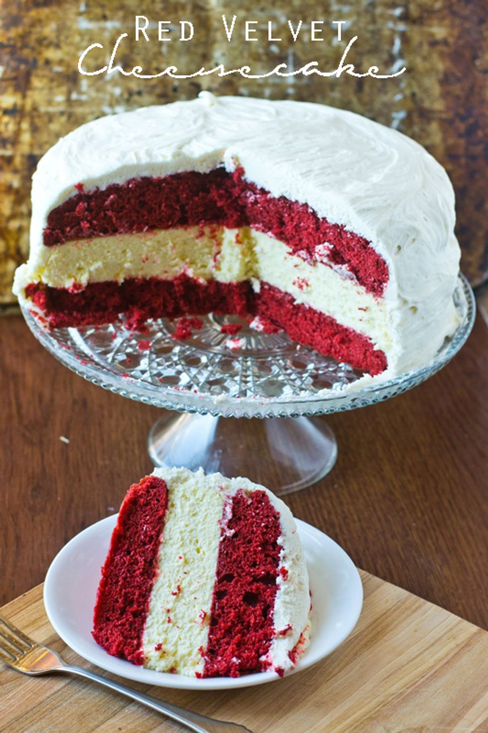 Red Velvet Cheesecake Cake - My Recipe Magic