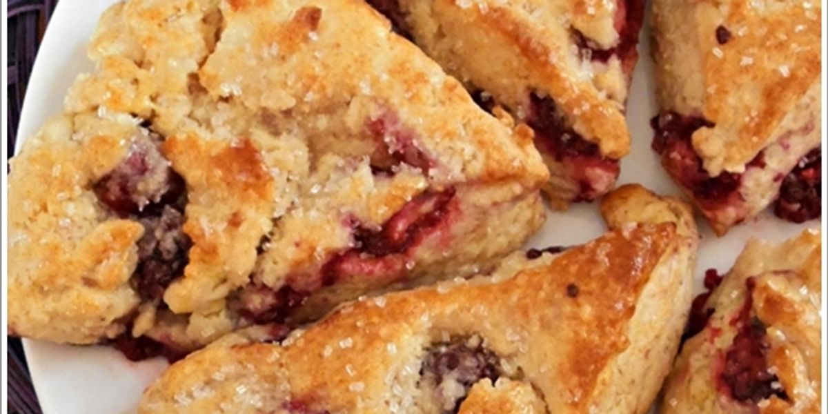 Blackberry Scones with Honey Butter My Recipe Magic