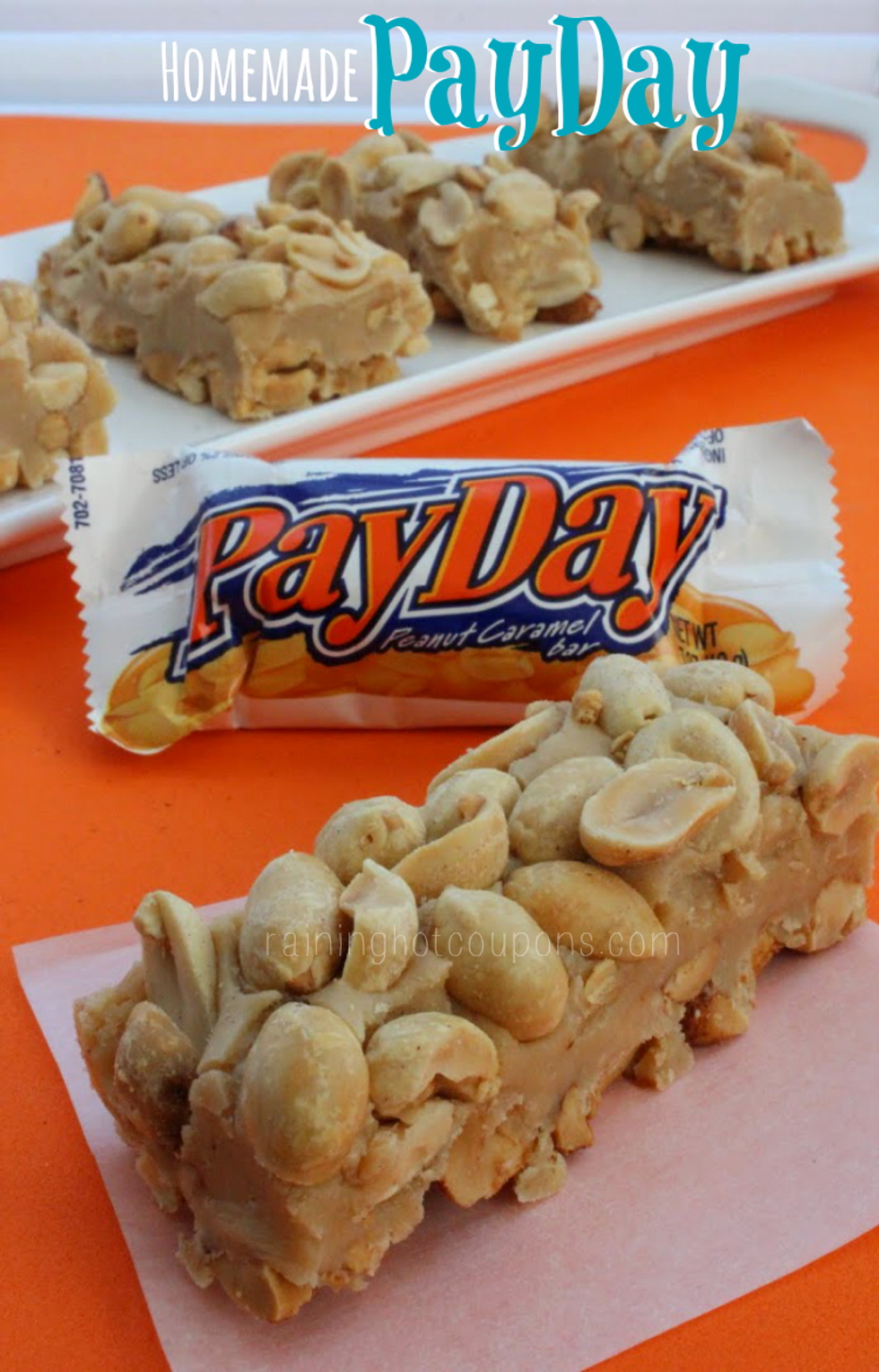 Homemade PayDay Candy Bars Recipe My Recipe Magic
