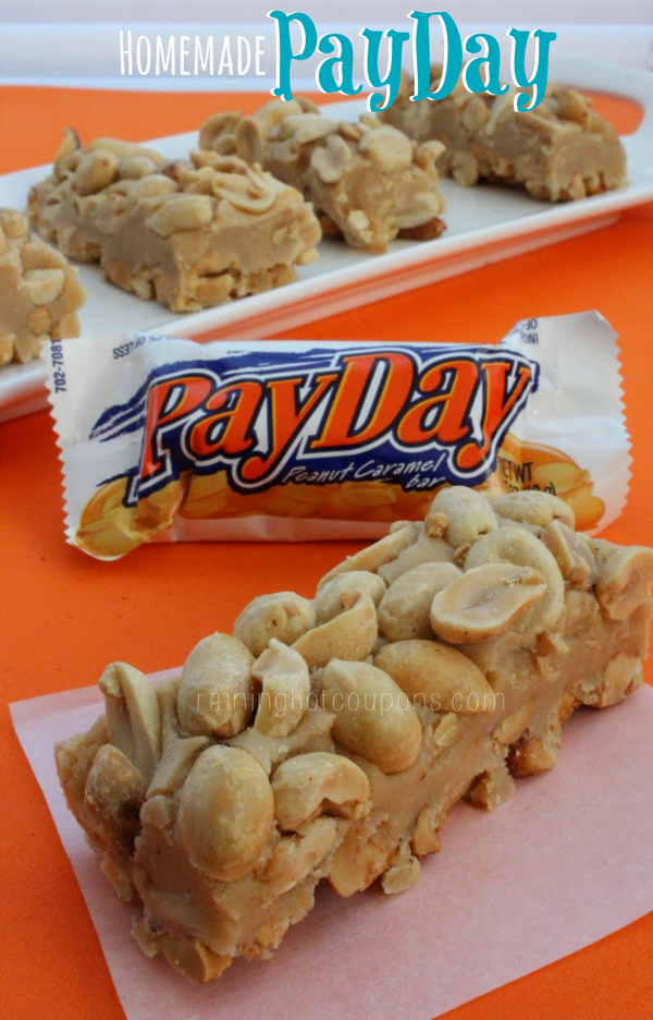 Homemade PayDay Candy Bars Recipe - My Recipe Magic