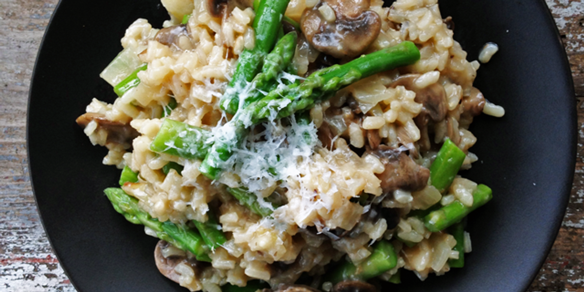 Mushroom & Asparagus Risotto - My Recipe Magic