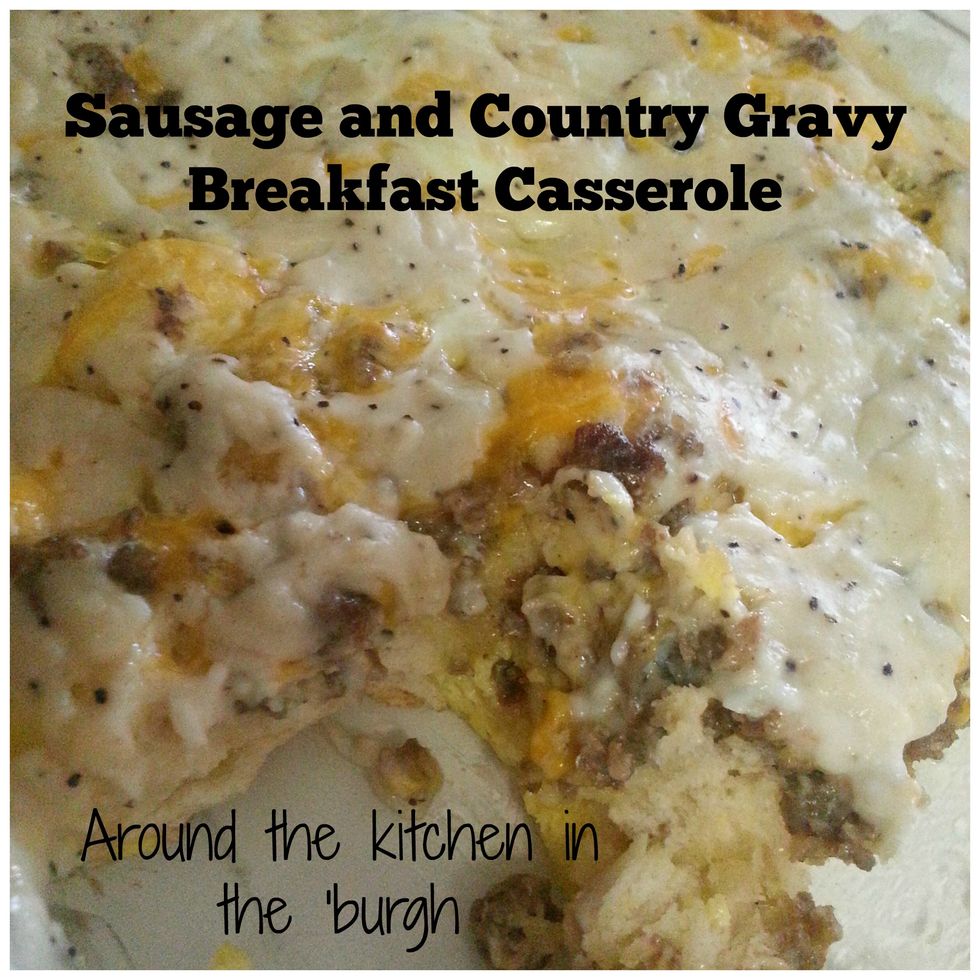 Sausage And Country Gravy Breakfast Casserole My Recipe Magic