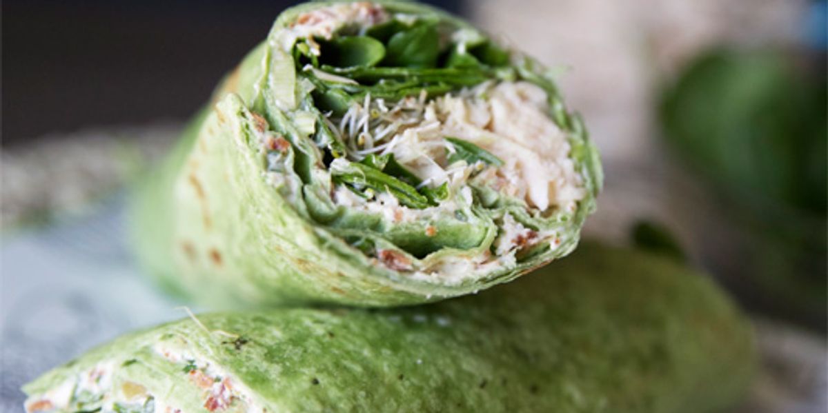 Chicken, Spinach & Cream Cheese Tortilla Wrap My Recipe Magic