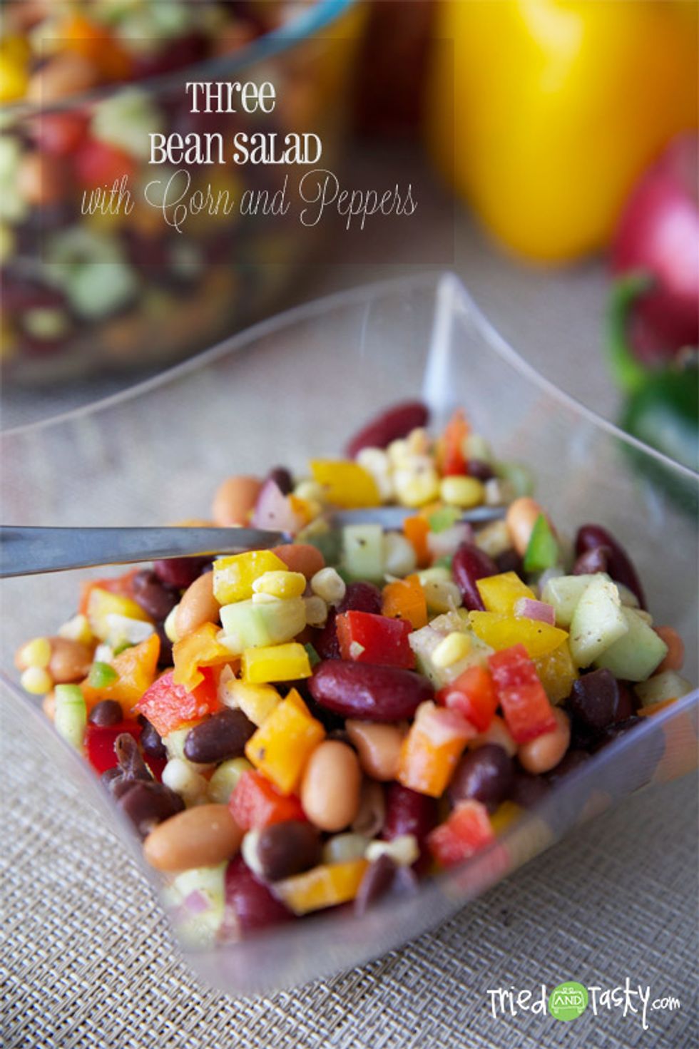 Three Bean Salad with Corn & Peppers My Recipe Magic