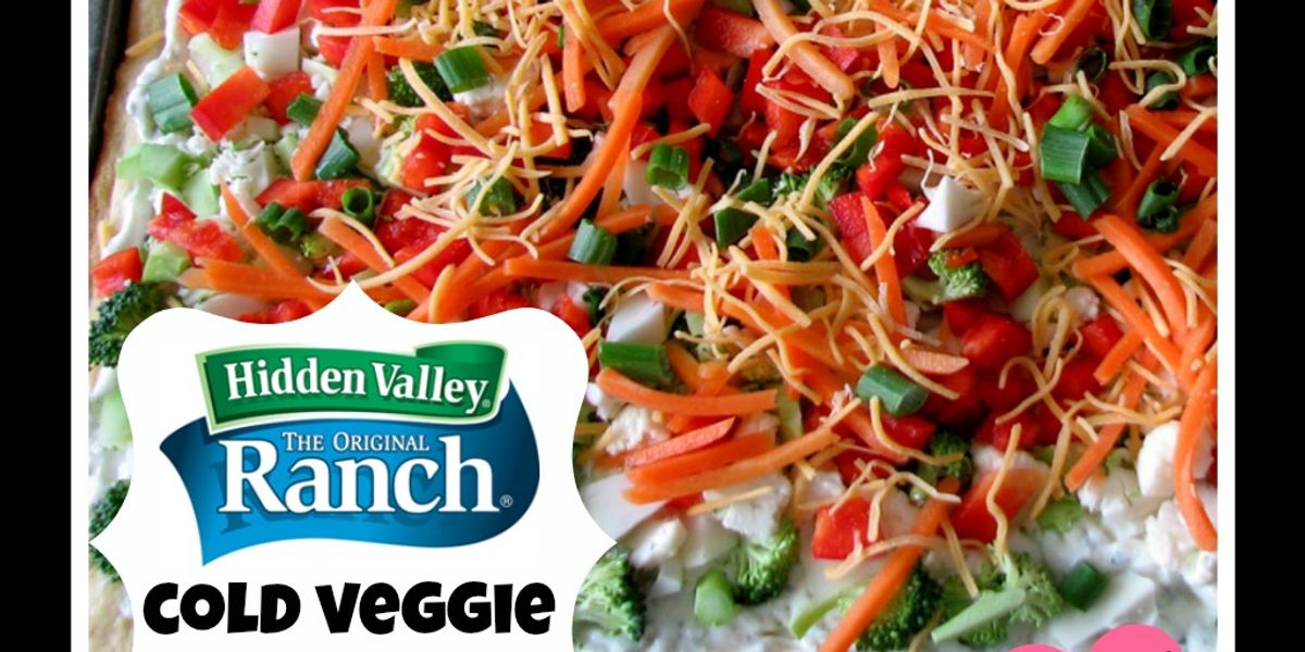 Hidden Valley Ranch Cold Veggie Pizza - My Recipe Magic