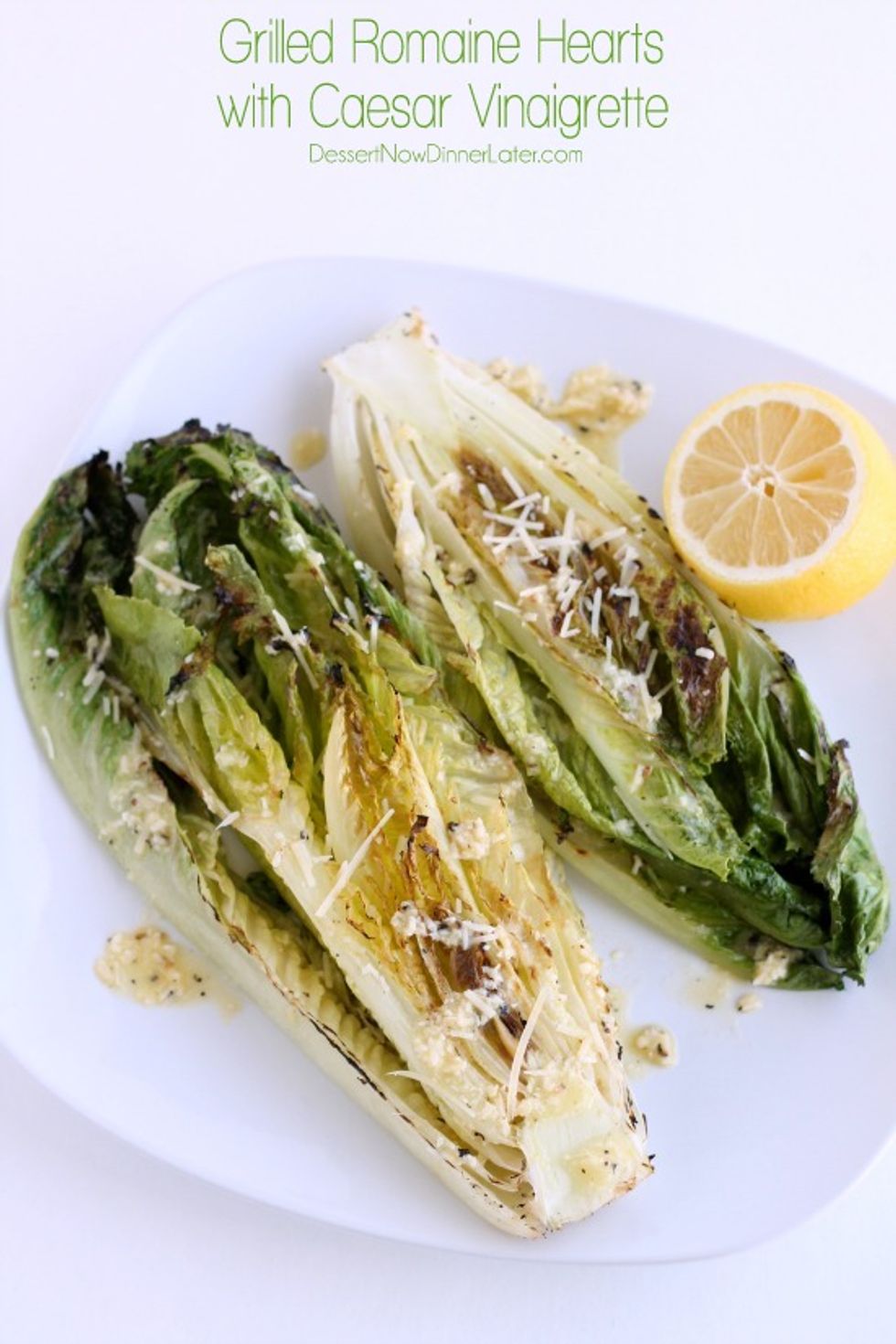 Grilled Romaine Hearts with Caesar Vinaigrette My Recipe Magic