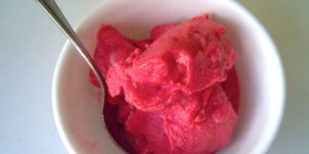 Simple raspberry sorbet no ice cream maker My Recipe Magic