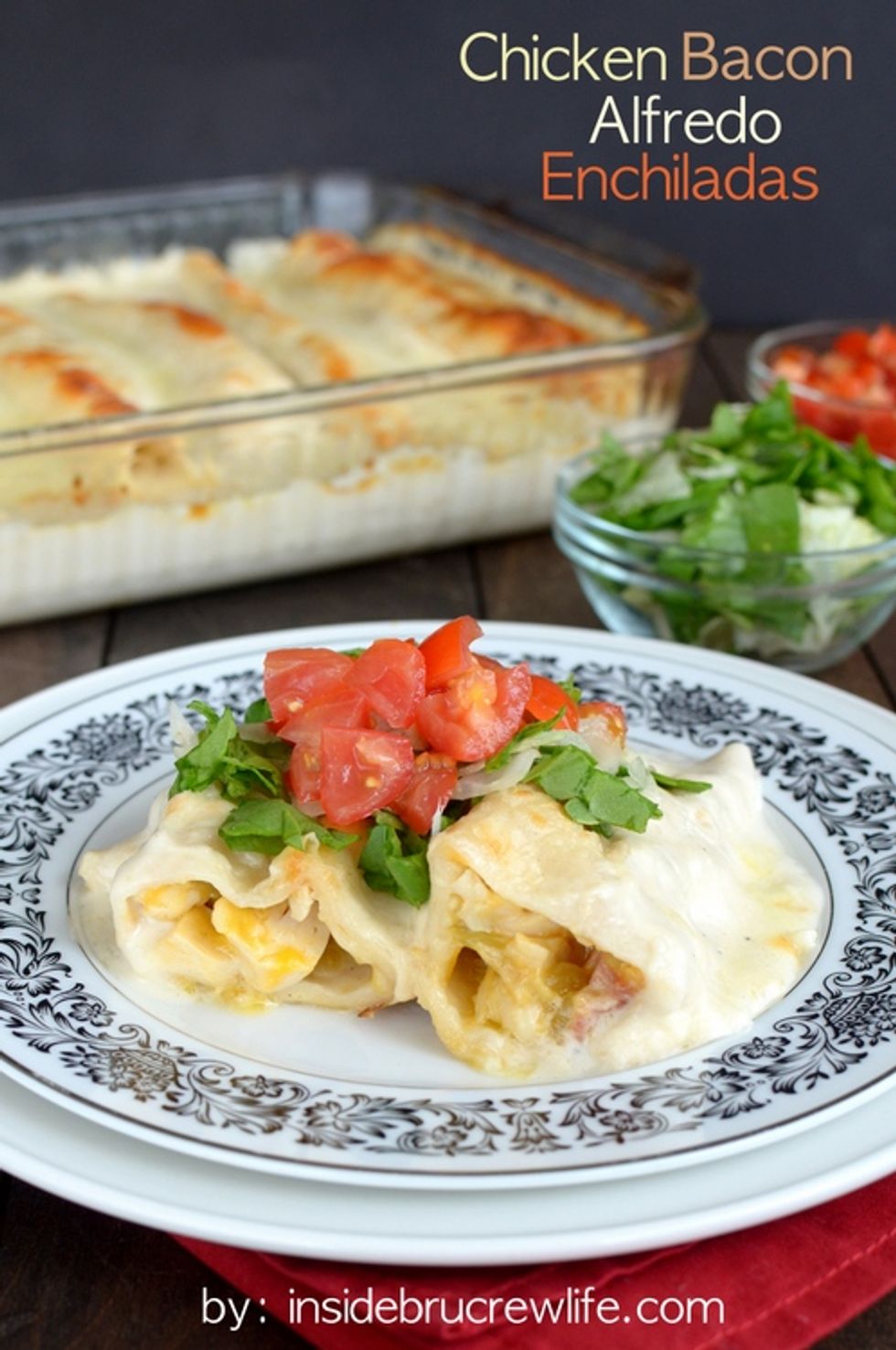 Chicken Bacon Alfredo Enchiladas My Recipe Magic