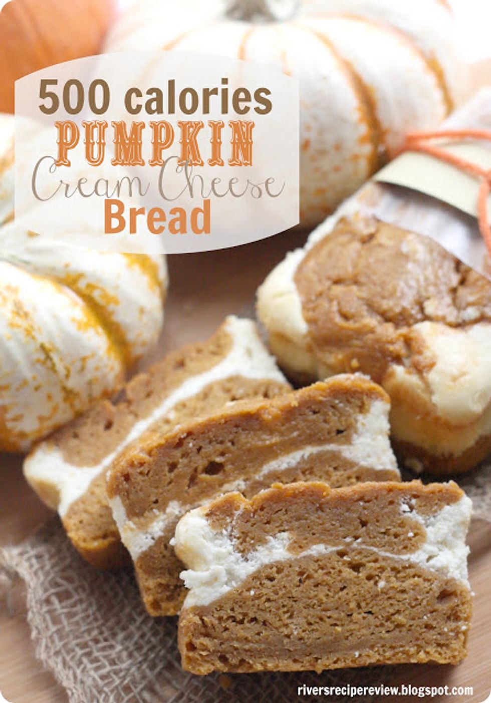500 Calories Pumpkin Cream Cheese Bread - My Recipe Magic