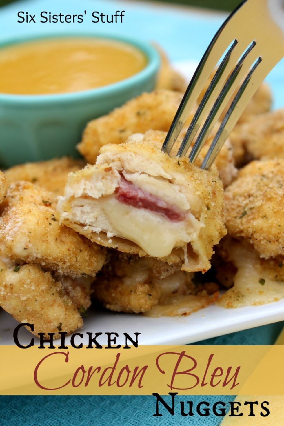 Chicken Cordon Bleu Nuggets - My Recipe Magic