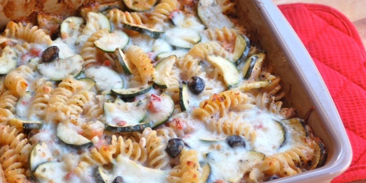 Baked Pasta with Zucchini and Cottage Cheese My Recipe Magic