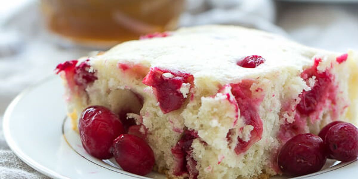 Cranberry Cake with Caramel Sauce My Recipe Magic