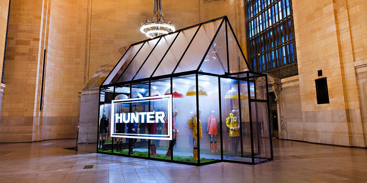 Hunter Boots Made It Rain at Grand Central Station