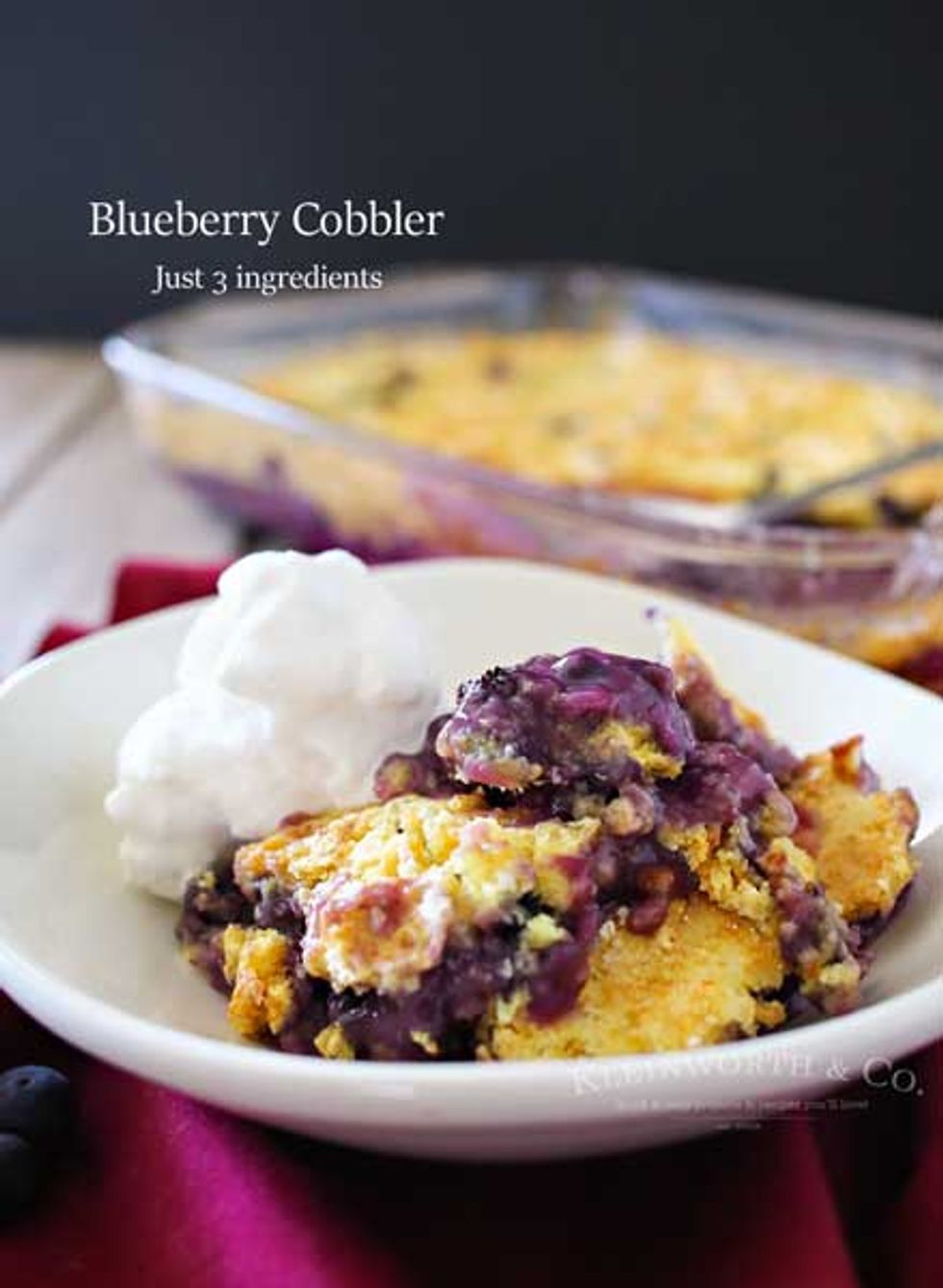 Blueberry Cobbler - just 3 ingredients - My Recipe Magic