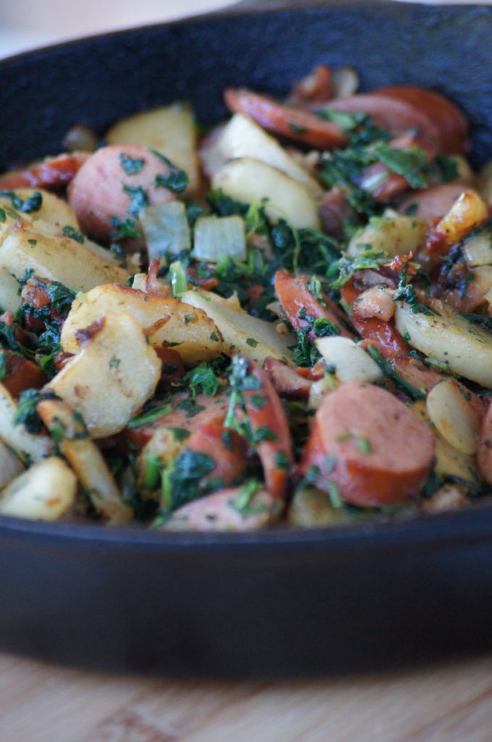 Potato and Kielbasa Skillet - My Recipe Magic