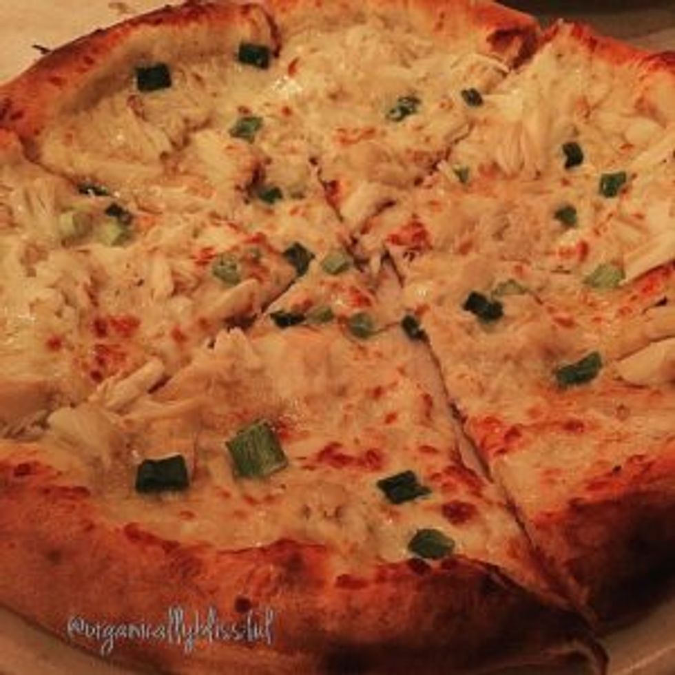 Garlic crab pizza My Recipe Magic