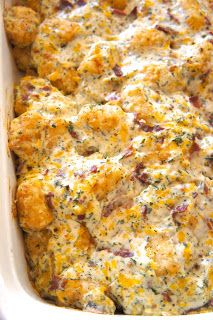 tater tot cheeseburger casserole with turkey