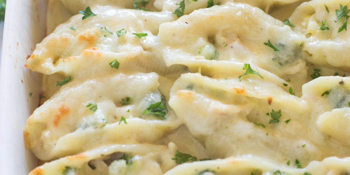 Chicken and Broccoli Alfredo Stuffed Shells My Recipe Magic