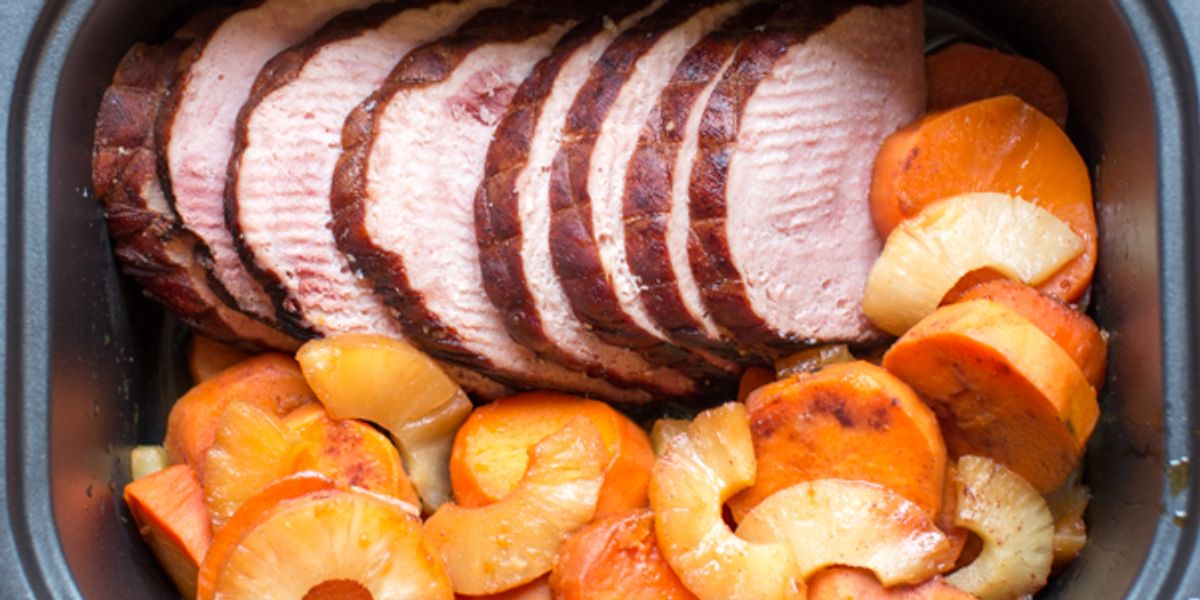 Slow Cooker Ham and Sweet Potatoes - My Recipe Magic