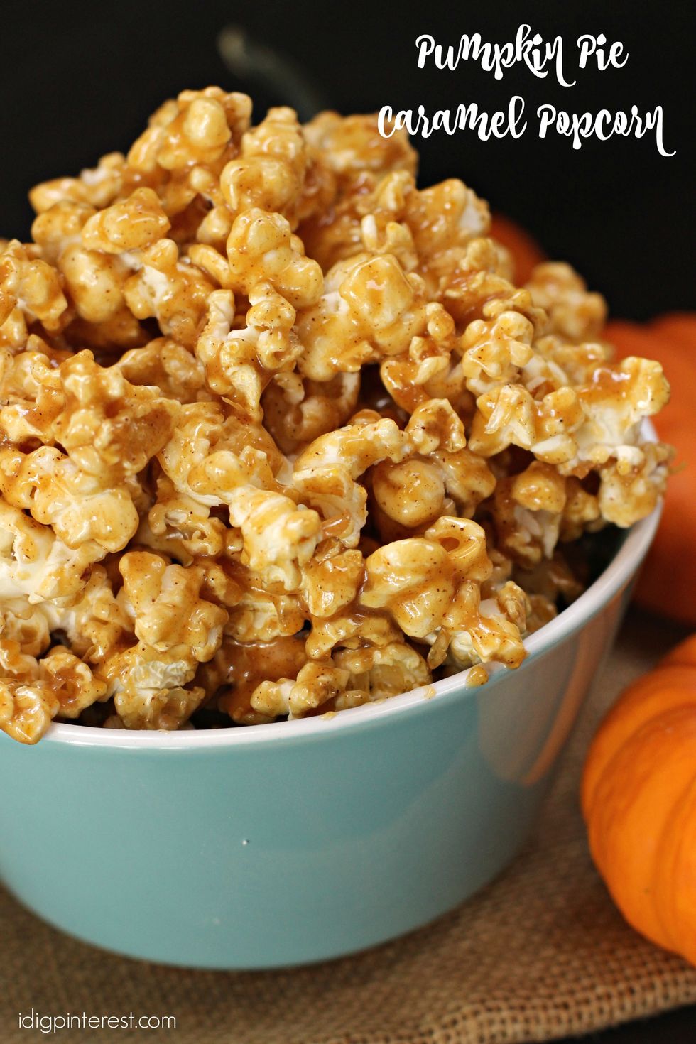 Pumpkin Pie Caramel Popcorn - My Recipe Magic