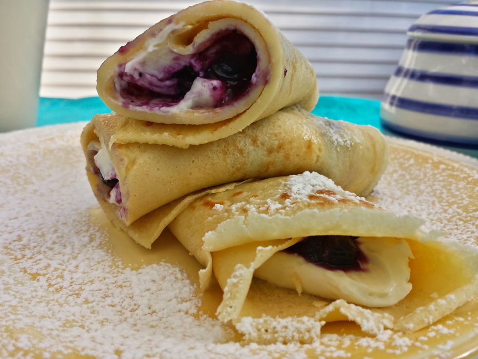 Blueberry Cream Filled Crepes My Recipe Magic