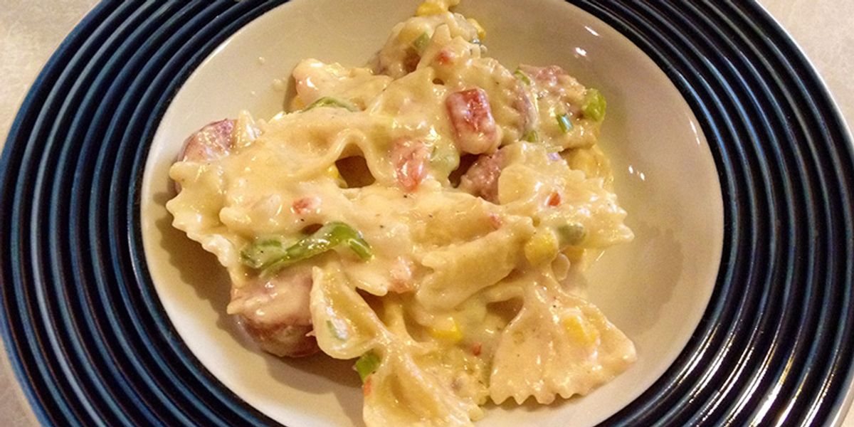 Bowtie Kielbasa Pasta - My Recipe Magic