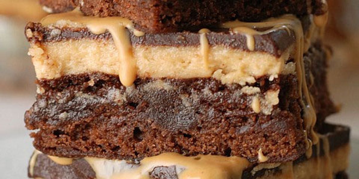 Peanut Butter Buckeye Brownie Bars - My Recipe Magic