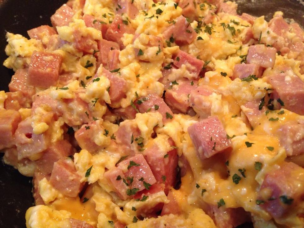 Cheesy Spam and Eggs - My Recipe Magic