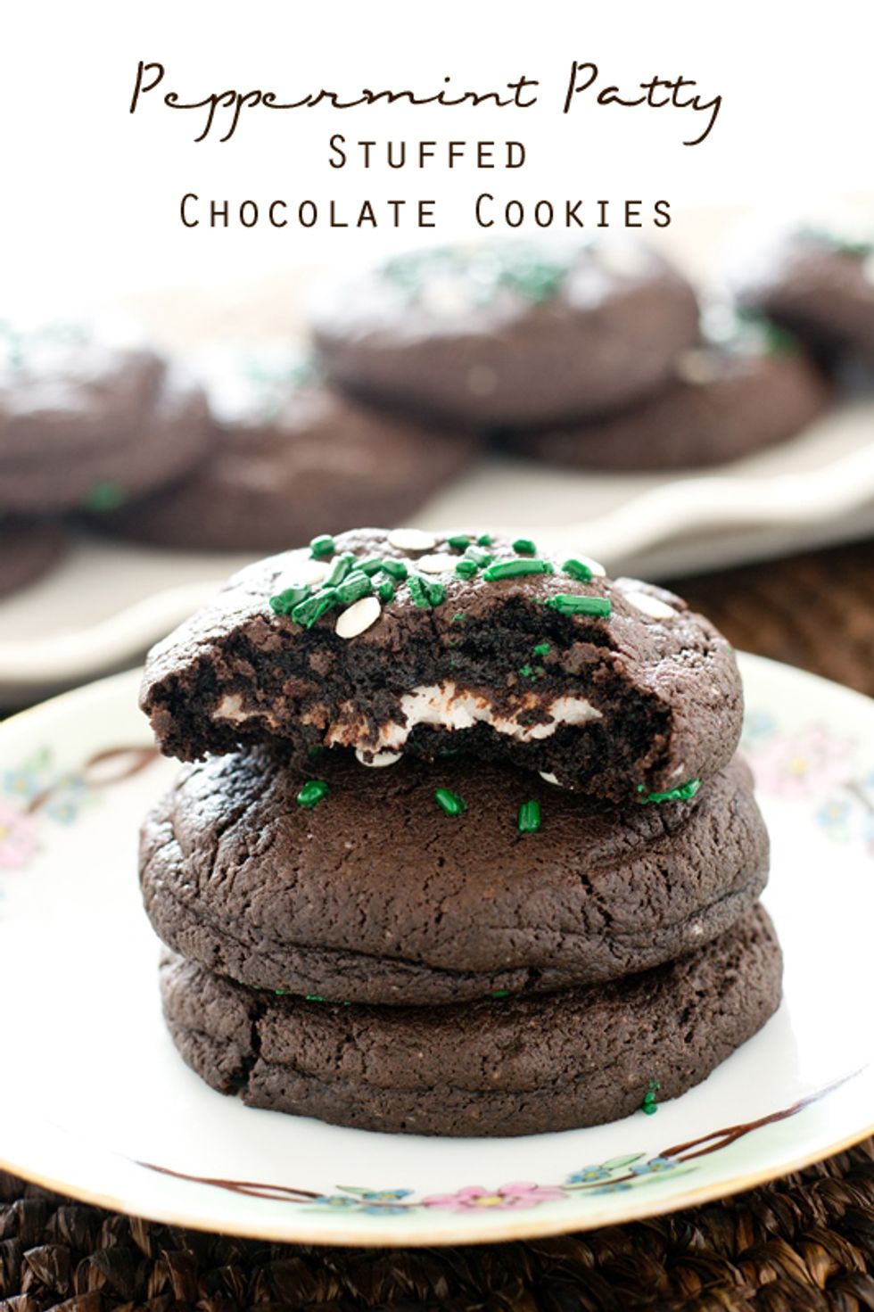 PEPPERMINT PATTY STUFFED CHOCOLATE COOKIES - My Recipe Magic