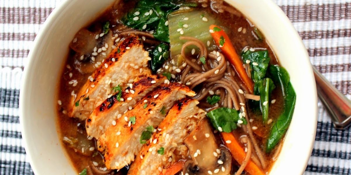 Soba Noodle Broth Bowl with Chicken Panera Copy Cat My Recipe Magic