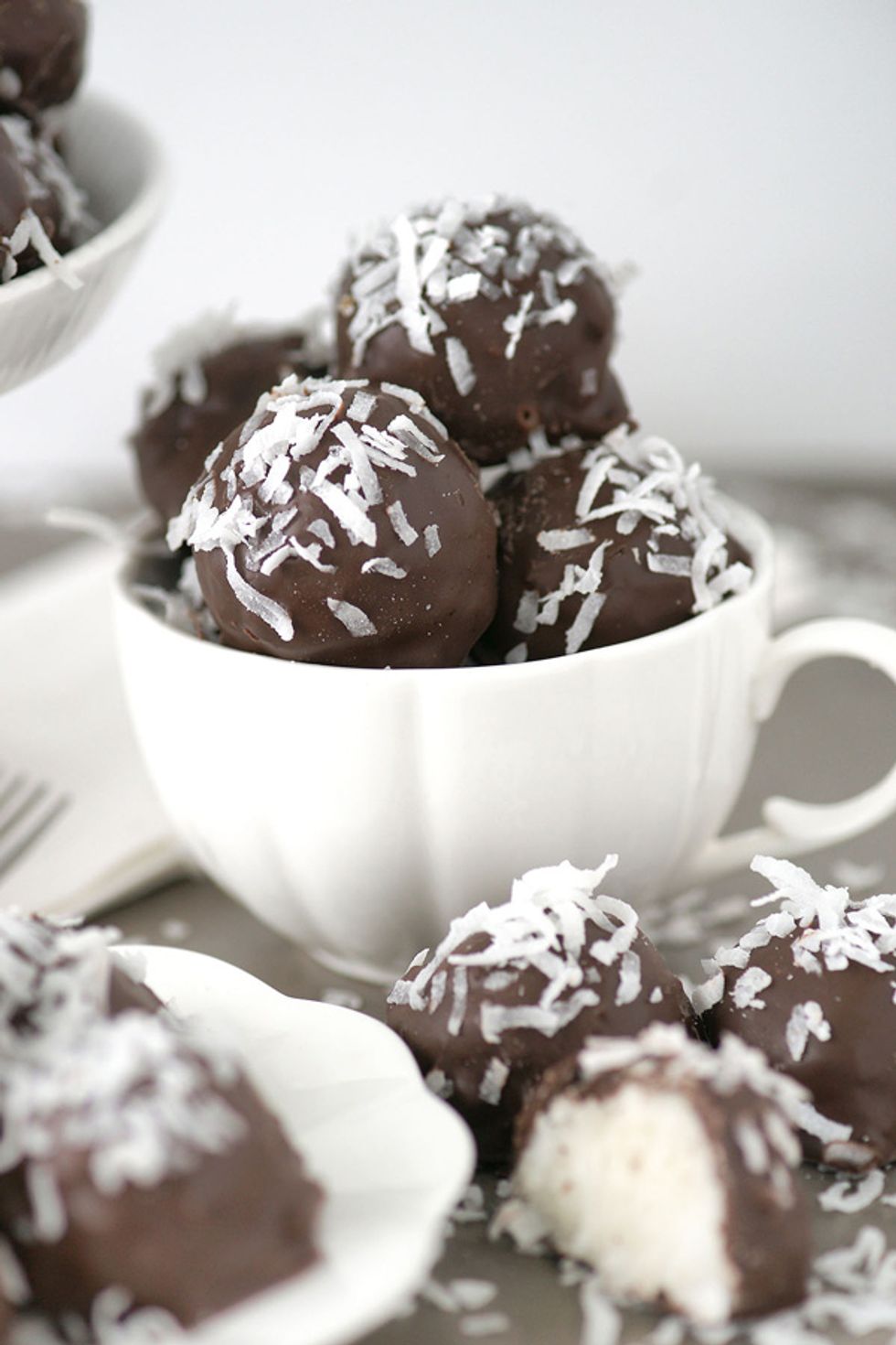 Coconut Bon Bons Dipped in Dark Chocolate - My Recipe Magic