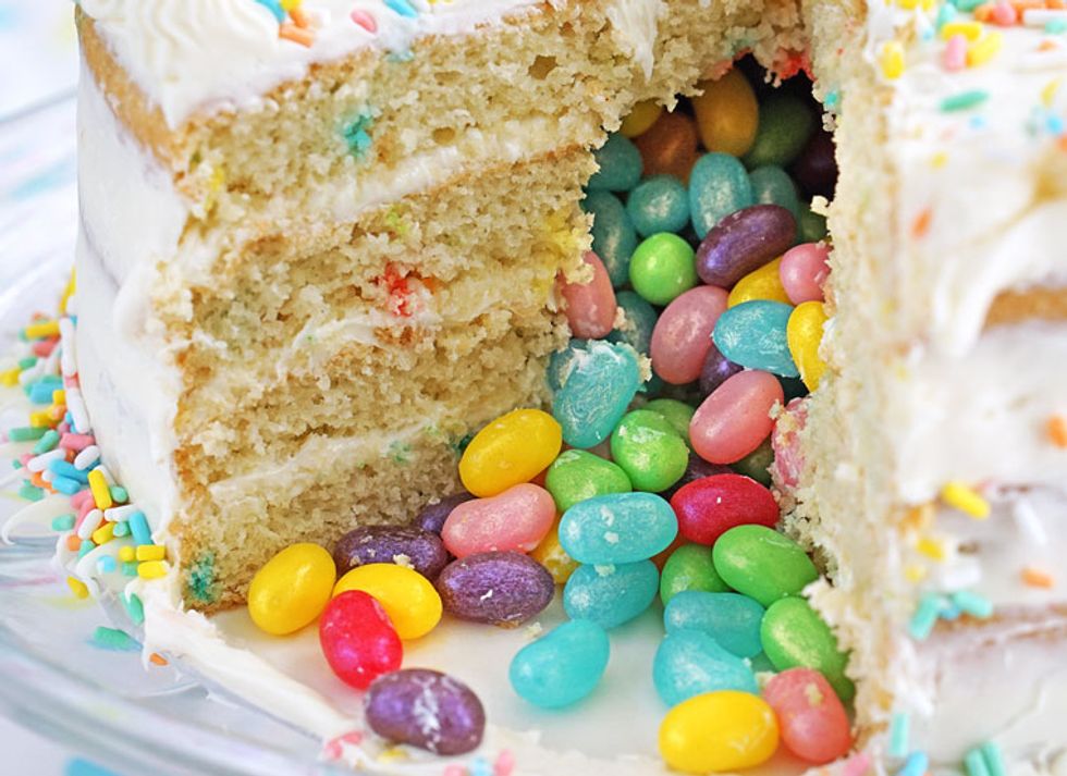 Gluten Free Surprise Inside Jelly Bean Cake My Recipe Magic