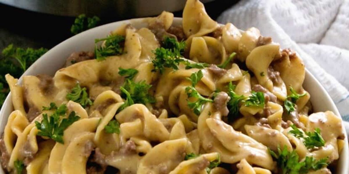 Instant Pot {Pressure Cooker} Hamburger Stroganoff My Recipe Magic