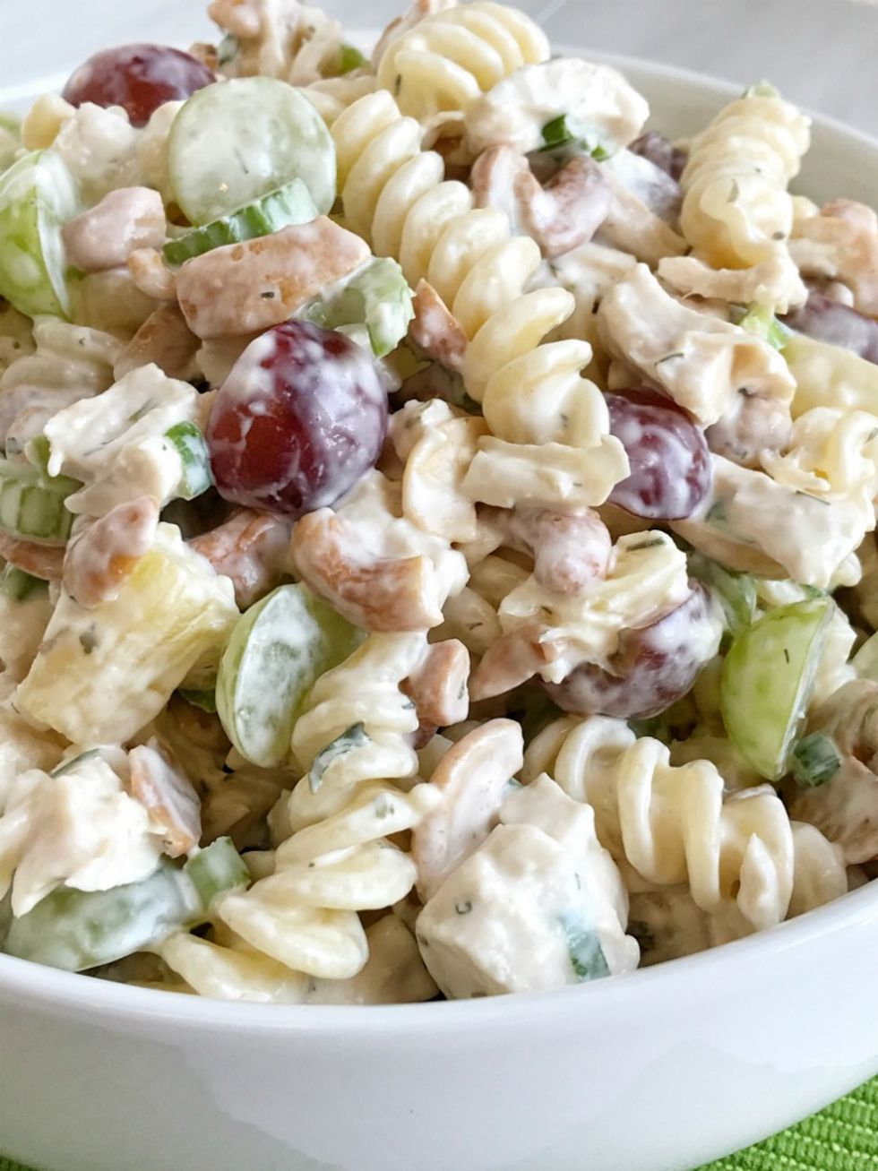 Fruity Cashew Chicken Pasta Salad My Recipe Magic