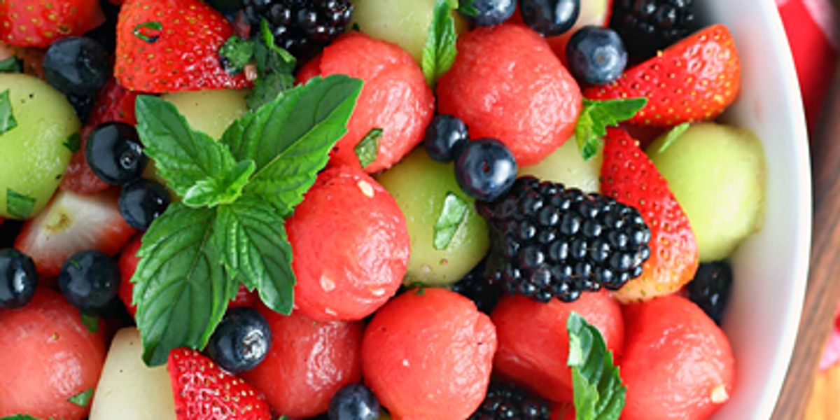 Melon Berry Fruit Salad with Honey Lime Dressing My Recipe Magic